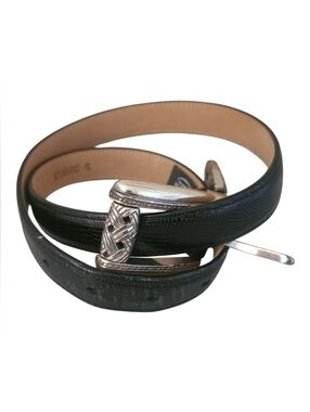 vintage brighton museum collection black leather belt size S